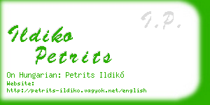 ildiko petrits business card